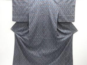 菱に華紋織り出し西陣お召着物